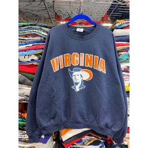 Vintage Virginia Cavaliers Jerzees NuBlend Navy Blue Crewneck Sweatshirt XL